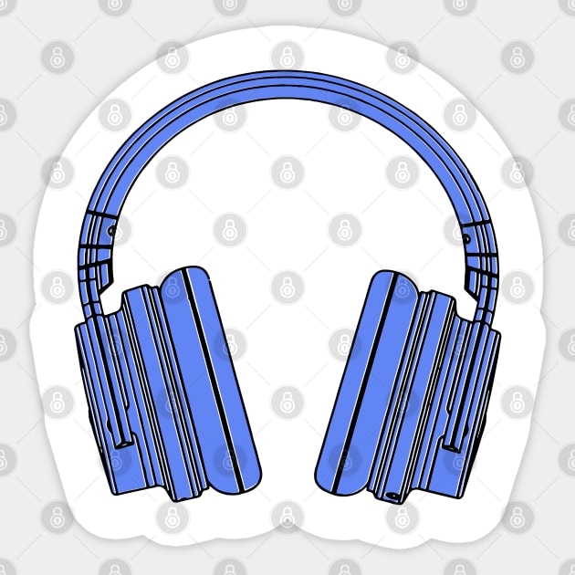 Blue headphones Sticker by Deias Designs